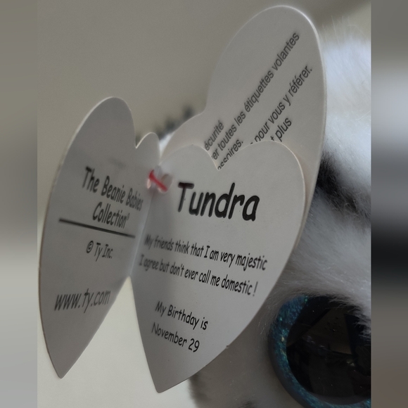 White Kitty Tiger Cub Bundle Tundra Ty Beanie New with Tag - Picture 7 of 9